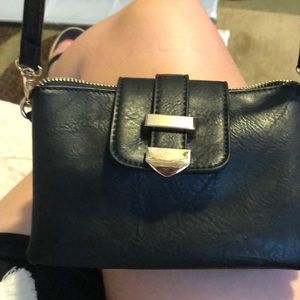 Madison West small, black crossbody bag